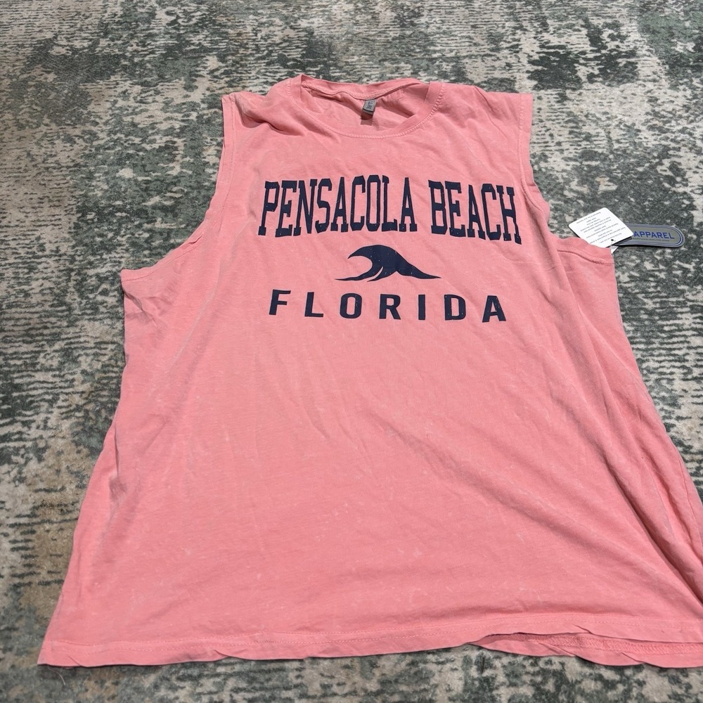 NEW Pensacola Beach Florida tank top 2XL Grapefruit Color